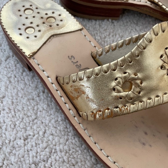 Jack Rogers Jacks Flat Sandal Gold Women’s Size 7 - Picture 4 of 5